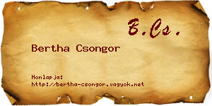Bertha Csongor névjegykártya
